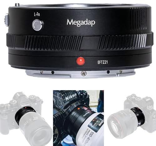 ZTIANFOTO GABALE Megadap EFTZ21 - Anillo adaptador AF-C/AF-S/AF-F/MF para objetivo EOS EF a NZ Mount Z5 Z6 Z7 Z50 (patrón diagonal)