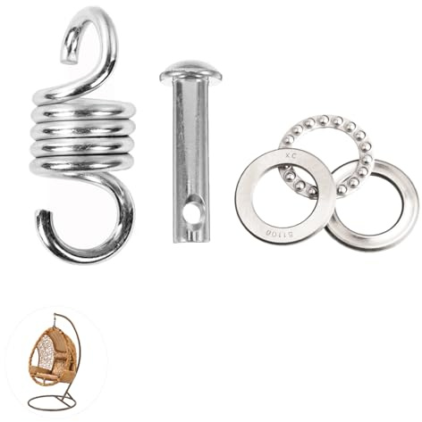 UtySty Äggstol hängande fjäder ersättning hängmatta stol fjädrar kit med stiftplugg och lager ägg gungstol fjäderkrok upphängning förlängning hängare för boxningsväska gym uteplats flätverk