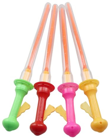 Supvox Lot De 4 Baguettes À Bulles Enfants ColoréEs: 43-46Cm Jouets ExtéRieur BâTons À Bulles GéAntes IdéAl Jeux Plein Air FêTes Cadeaux