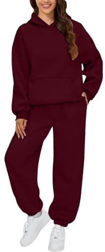 Generisk träningsoverall dam vinter sportdräkt oversize joggingdräkt varm outfit casual hemmadräkt mode loungewear enfärgad tvådelad bekväm tracksuit joggingset dam