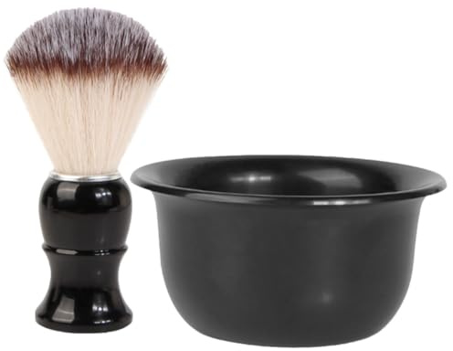 SEWACC Set da Barba Maschile Pennello da Barba e Ciotola Completo per Rasatura Accessori per Cura della Maschile