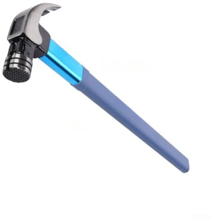 Marteau à panne fendue de 283,5 g avec poignée en fibre isolante, tête en acier à haute teneur en carbone, poignée de réduction des chocs et démarreur de clous magnétique pour encadrement, menuiserie