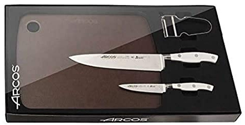 Arcos serie Riviera Blanc - Juego de Cocina 4 Piezas, Acero Inoxidable NITRUM