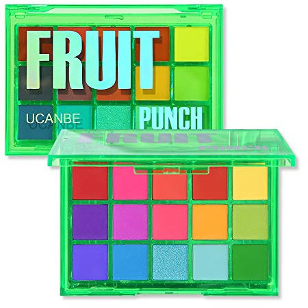 UCANBE Fard à Paupières 15 Couleurs - Palette Maquillage Yeux Shimmer Matte Longue Durée - Palettes de Maquillage Hautement Pigmentées Personnalité Audacieuse Brillante(Fruit Punch)