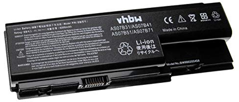 vhbw 1x Akku kompatibel mit Gateway MC7803u, D7329u, MC7804h, MC73, MC7825u, MC78, MD24, MC7803 Notebook (5200 mAh, 11,1 V, Li-Ion)