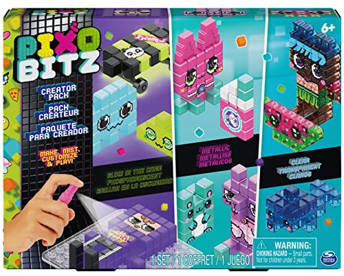 Pixobitz, Exclusive Creator Lot de 522 perles fusibles à eau, décos et accessoires d'activités créatives STEM Arts et travaux manuels Jouets pour enfants pour filles et garçons âgés de 6 ans et plus