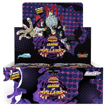 My Hero Academia Collectible Card Game Series 4 Unlimited League of Villains 24 Pack Booster Box|10 cards per pack| TCG for Adults | Ages 14+ | 2 Players | Avg. Playtime 20-30 Min | Made by Jasco Game