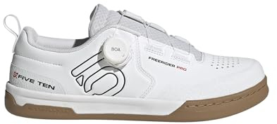 adidas Men's Five Ten Freerider Pro Boa Mountain Bike Shoes Sneaker, White/Black/Red, 12.5 UK