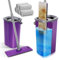 Flat Mop and Buckets Sets, Hands Free Cleaning Mop and Bucket with 5 Washable Pads, Microfibre Floor Mop Squeeze Mop for All Floor Types and Wall