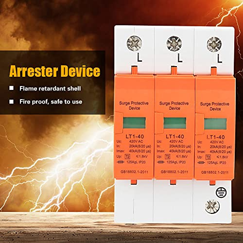 ZJchao Arrester Device, PC Mystical/Fantasy Retardant 20kA-40kA 420vAC Protective Arrester Electrical for House