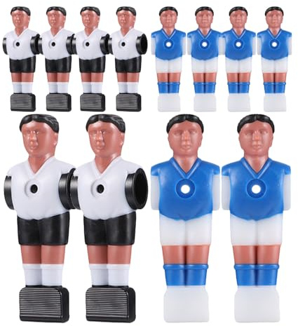 MOLUCKFU Muñecos de Futbolín 12 Piezas Jugadores de Fútbol de Simulación Figuras para Futbolín en y Accesorios para Juego de Mesa Mini Atletas para Entretenimiento