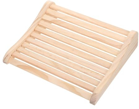 IWOWHERO Almohada de Madera Maciza Ergonómica para Sauna, Cojín de Apoyo Cervical y Lumbar, Accesorio para Reposacabezas de Sauna Interior, Ligera y Fácil de Limpiar, Adecuado para Baños