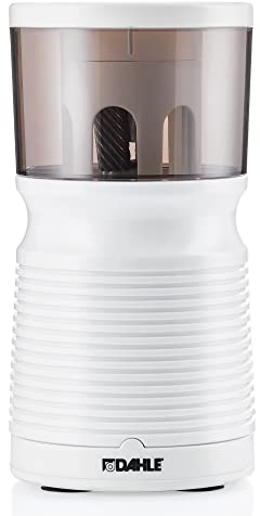 Dahle Elektrische Spitzmaschine 210 (Anspitzer für Stiftdurchmesser 8 mm – 11 mm, Kindersicher nach GS-Standards) Weiß, 20,7 x 10,3 x 10,3