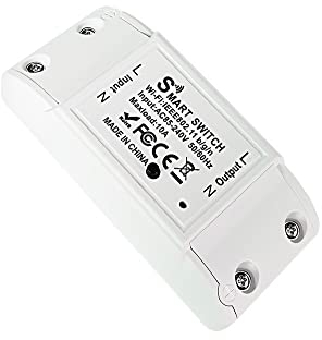 ProAMEDEN Interrupteur intelligent WiFi 220 V Tuya/Smart Life compatible avec Alexa et Google Home - 10 A (blanc)