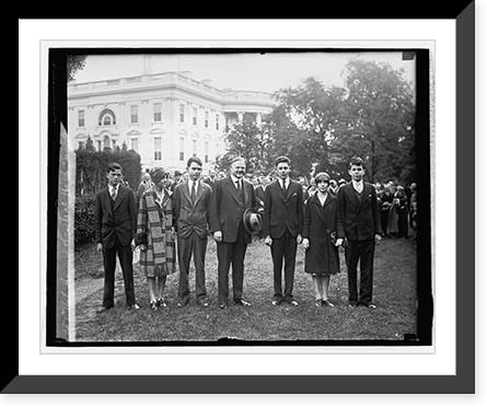 Historic Framed Print, Hoover & Central High group, 17-7/8 x 21-7/8