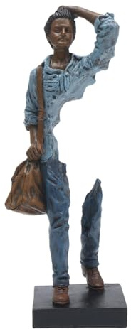 Statua di arte astratta, Scultura moderna, Figurina astratta uomo in piedi, Figurina decorativa in resina astratta, Figurine da collezione in resina, Decorazione della statua, Sculture del tavolino da