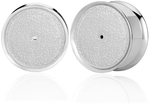 Vankula öra tunnel enkel flared flesh plugs gör-det-själv örhängen 1 par rostfritt stål för män kvinnor öronpiercing töjning smycken 8 mm till 16 mm