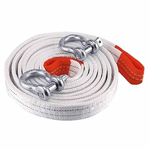 Cuerda para Remolcar 15T / 5Metros Correa De Arrastre para Remolque Cable De Remolque De Acero para Remolques 4metros con Dos Ganchos A Ambos Extremos Resistencia De hasta(Red,5m-8T)
