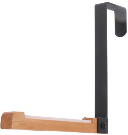 Beaupretty Organisateur de Porte Arrière Noir en Fer et Bois, Crochet Multifonction sans Perçage, Porte-manteaux Suspendu pour Vêtements, Paquet et Chapeaux, Rangement Suspendu Gain de