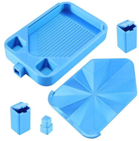 BDKMMS Cuenco de pintura de diamantes con embudo y tapa, accesorio de bandeja de pintura de diamantes, bandeja reversible para clasificar, herramienta de bricolaje para bordado de diamantes para