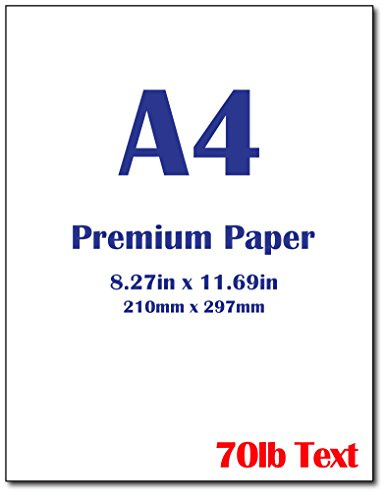 Premium A4 (8.3x 11.7) Printer Paper - 70lb Text (105 gsm) Bright White Paper (250 Sheets)