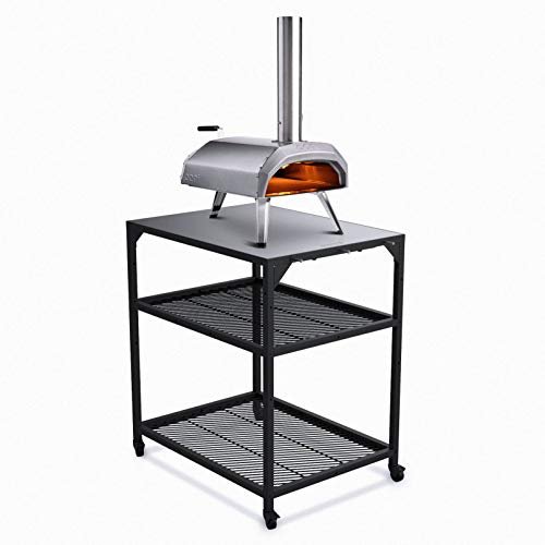 Ooni Medium Modular Table - 31x22x35 Inch Pizza Oven Table Cart, Stainless Steel Pizza Oven Stand, Grill Barbecue Stand, Outdoor Table, Pizza Oven Accessories, Outdoor Pizza Oven Tables, Pizza Station