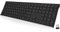 ALLIFE Teclado inalámbrico de 2,4 G, de acero inoxidable, ultradelgado, de tamaño completo, con teclado numérico para computadora/escritorio/PC/portátil/superficie/Smart TV y Windows 10/8/7, batería
