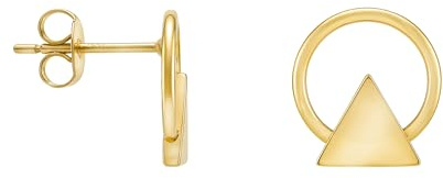 SOFIA MILANI - Damen Ohrringe 925 Silber - vergoldet/golden - Kreis Dreieck Ohrstecker - E1547