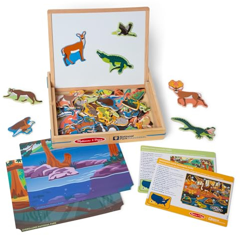 Melissa & Doug National Parks Wooden Picture Matching Magnetic Game Kids Animal Magnets Activity for Boys and Girls Ages 3+ - FSC-Certified Materials