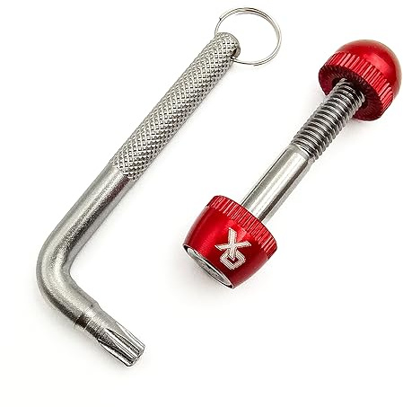 ONIPAX Boulon de Serrage Antivol pour Selle de Vélo– Serrure de Tige de Selle avec Clé à 7 Lobes