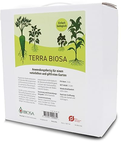 Terra Biosa, Bodenhilfsstoff, Bodenaktivator flüssig mit Mikroorganismen, Bodenverbesserer - Ökologie für den natürlichen Garten (3 L)