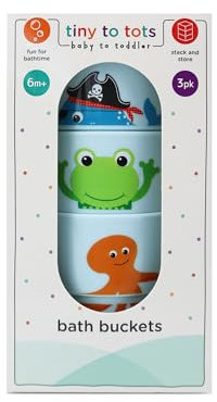 Badespielzeug, Wasserspielzeug für Kleinkinder, kleine bis kleine Badespaß, Schwimmbad-Spielzeug, Geschenke für 0 M+ pädagogisch und lustig, Kinder füllen und verschütten (Baby-Badeeimer)