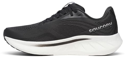 Saucony Ride 18 Running Shoes EU 42, 100 Black White, 9 UK