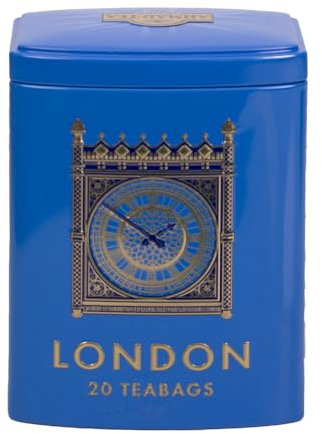 Ahmad Tea London Gifts | Colourful London Caddy with Earl Grey | Gift | London & English Souvenirs | 20 Teabag Sachets | 1 Flavour