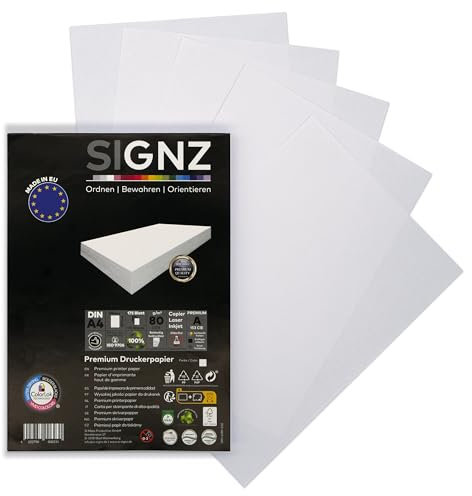 SIGNZ Kopierpapier, DIN A4, weiß, 80g, 175 Blatt, Druckerpapier für Zuhause & Office, FSC Mix 70%