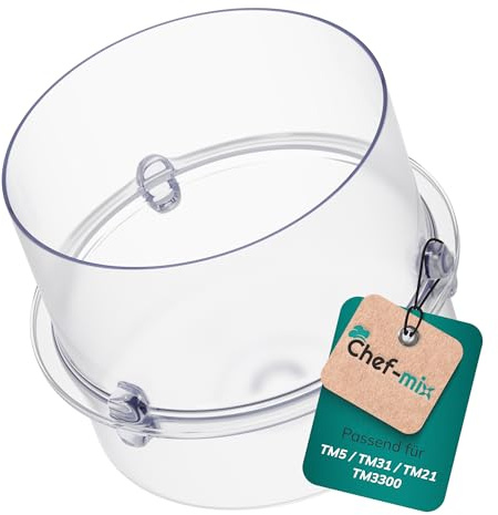 Chef-Mix Misurino 100ml Ricambio per Vоrwerk Bimby Tazza di Misurazione Tappo Dosatore in Plastica - Bicchiere in Plastica per Apertura Coperchio da Bimby TM31 TM21 TM5 Accessori per il Bimby TM