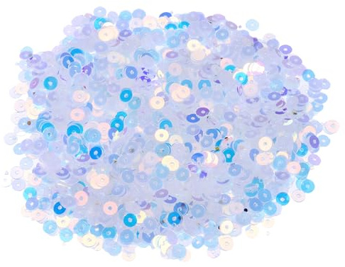 QUARKZMAN 10000 Pcs Paillette Piatte Sciolte 4MM Paillette rotondo Con Fori Per Creazione Gioielli Artigianato Cucito Trucco, Trasparente
