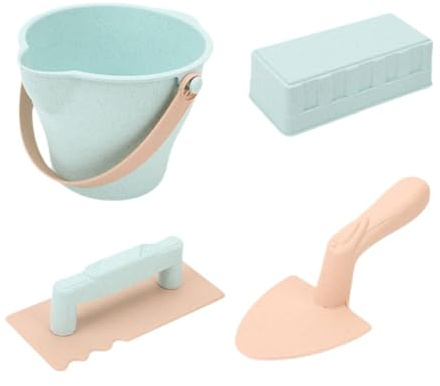 SZLIFE 4X Set di Giocattoli da Spiaggia, Kit per Costruire, Attrezzi da scavo, sabbiera per Esterni, Giocattoli Invernali da Neve, Mattoni