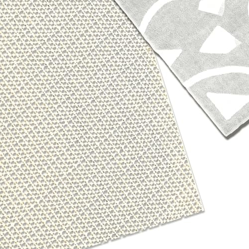 Halkfritt Mattunderlägg 70 x 215 cm Antihalk Halkskyddsmatta för Mattan Fäster Utan Att Klibba för Mattor Lådor Hyllor Madrass Soffa, benvit