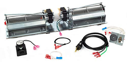 FireplaceBlowersOnline RCFK Fireplace Dual Blower Fan Kit for Majestic Wood Fireplaces | Ball Bearing, Quiet, High Air Flow, Energy Efficient