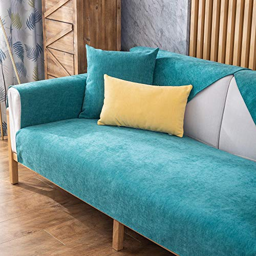 Suuki hussen für Sofa,sofaläufer,sofaüberwurf,Moderner universeller Sofabezug,Sofagarnitur aus Stoff,Sofa-Schutz,Rutschfester Armlehnenbezug-Grün_110 * 210 cm-Verkauft in stück