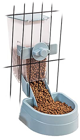 Distributore Automatico di Cibo per Conigli e Piccoli Animali - Ciotola per Cibo e Acqua Con Coperchio - Ideale per Furetti, Gatti, Uccelli