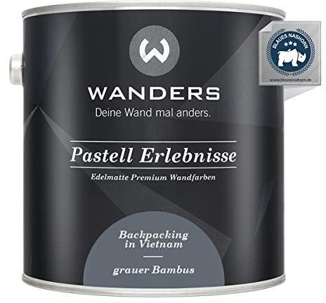 Wanders Peinture murale mate élégante pour meubles de cuisine et meubles de cuisine 2,5 l - Gris bambou/bleu gris - Haute opacité - Séchage rapide