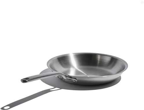 Heritage Steel Eater Series 10.5 Inch Frying Pan | Made in USA | 5-Ply Fully Clad Stainless Steel | Stay Cool Handle Design | Induction Ready & Non-Toxic
