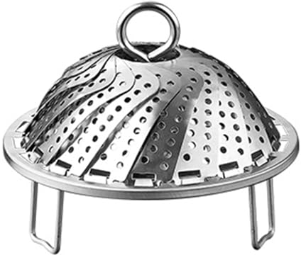 Griglia regolabile per cottura a vapore in acciaio inox, perfetta per varie dimensioni e requisiti di cottura, griglia regolabile per cottura a vapore