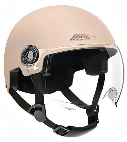 Casco Aperto Per Metà Casco Da Motociclista Con Visiera Di Protezione Cruiser In Caduta Omologata ECE Proteggi Efficacemente La Sicurezza Stradale Unisex G,52-60CM
