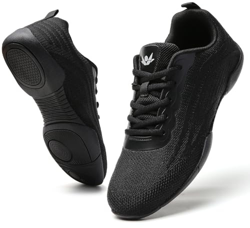SECHRITE Cheerleading Cheerleader skor dam vit svart flicka lätta andningsbara dansskor sneakers