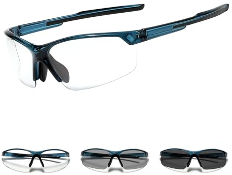 Suertree Photochromic Cycling Glasses Men Women Clear Sports Sunglasses Mountain Bike Riding MTB Bicycle Running Golf Baseball Fishing Driving Hiking Climbing Pickleball
