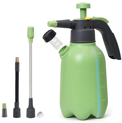 Pulvérisateur à Pression 2 L Pulverisateur de Jardin avec Réglable en Ajutage Pulverisateur a Main avec Tige D'extension Vaporisateur Eau pour Pot à L'intérieur Nettoyage de Voiture à Domicile