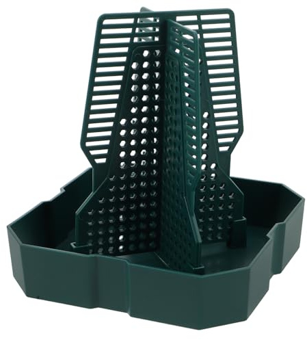 SMASOLO Ciotola di Plastica per Rettili Alimentazione Automatica Programmata, Piatto per Lucertole Anti-Fuga Verde, Accessorio Compatto per Terrari Piccoli e Grandi